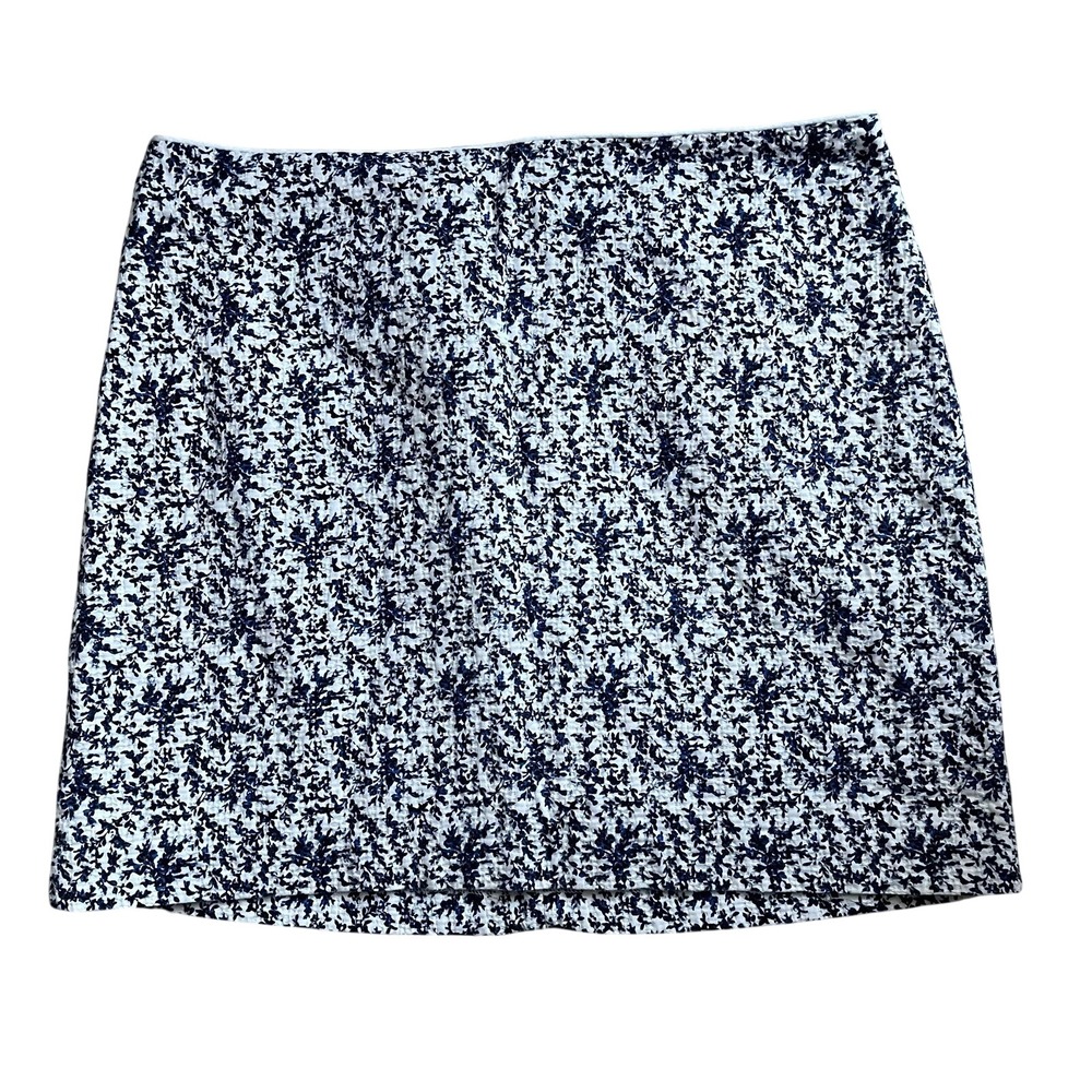Madewell toile Floral Cotton Mini Skirt womens 6 Summer brunch cottagecore blue